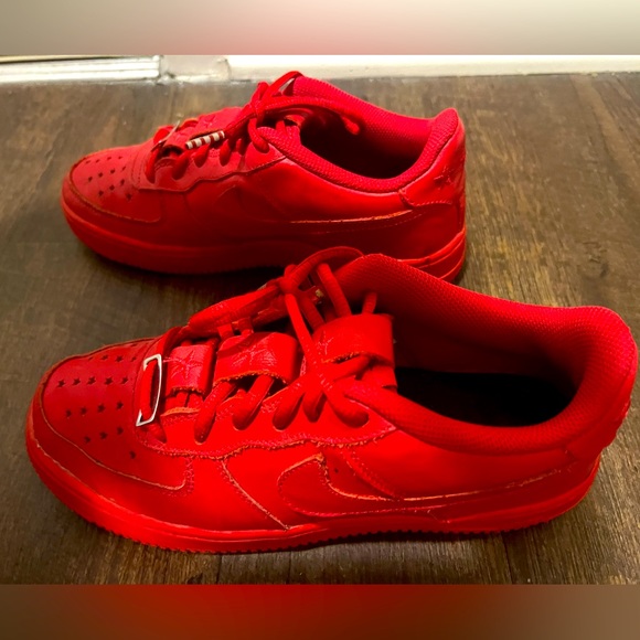 Red Air Force 1 worn once customs - Picture 3 of 5